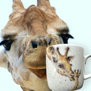 Royal Worcester Wrendale Designs Giraffe First Kiss Momma and Baby